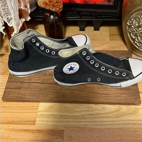 Converse Black Canvas High-Tops Men’s 8 Women’s 10 - Picture 3 of 11